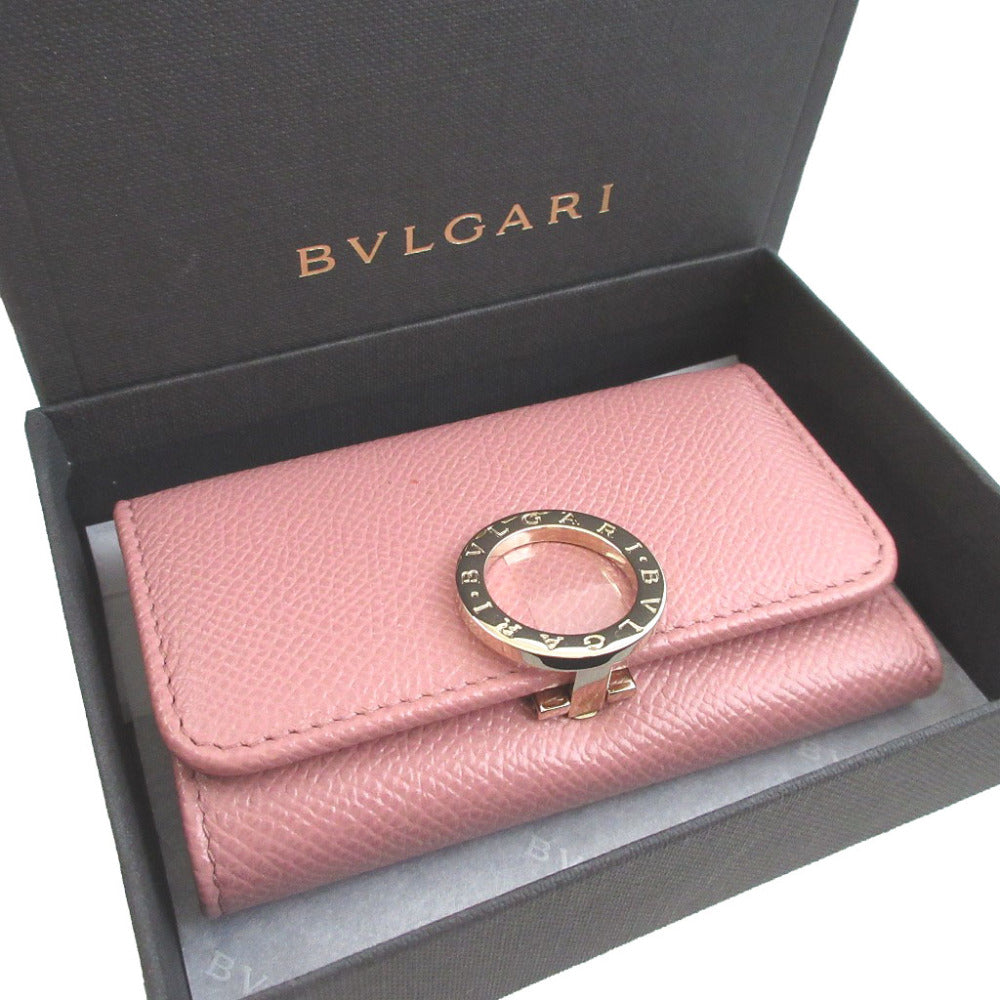 新品同様 ブルガリ ブルガリブルガリ レザー ピンク 6連キーケース 1254【中古】BVLGARI