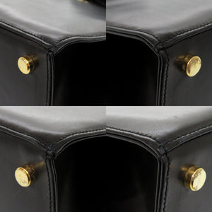 サルヴァトーレフェラガモ ヴァラリボン BA214178 レザー ブラック ハンドバッグ 黒 1262【中古】Salvatore Ferragamo