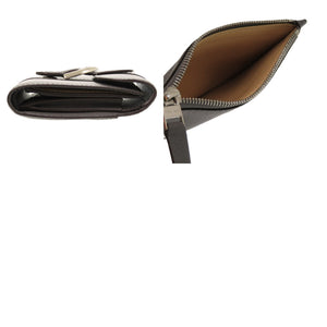 デルボー ブリヨン AB0493 カーフ グレー 灰 三つ折り財布 1282【中古】DELVAUX レディース