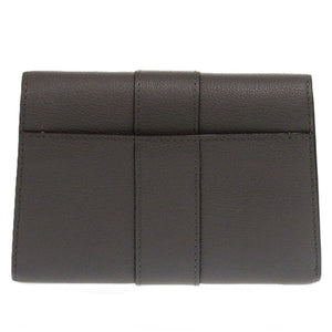 デルボー ブリヨン AB0493 カーフ グレー 灰 三つ折り財布 1282【中古】DELVAUX レディース