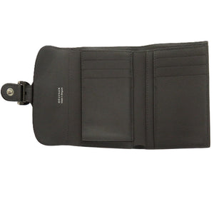 デルボー ブリヨン AB0493 カーフ グレー 灰 三つ折り財布 1282【中古】DELVAUX レディース