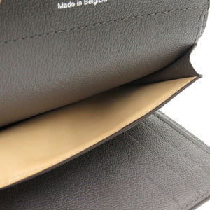 デルボー ブリヨン AB0493 カーフ グレー 灰 三つ折り財布 1282【中古】DELVAUX レディース