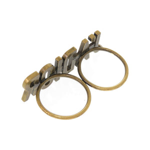 新品同様 クリスチャンディオール J’ADIOR ダブルフィンガーリング メタル サイズM ゴールド リング 指輪 1284【中古】Christian Dior