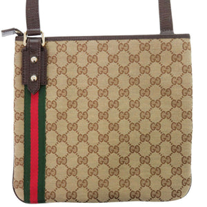 美品 グッチ シェリーライン 144388 GGキャンバス ベージュ ショルダーバッグ 1300【中古】GUCCI