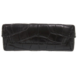 新品同様 バレンシアガ  クロコ型押しレザー ブラック ショッピング フォンホルダー 2WAY ショルダーバッグ 黒 1303【中古】BALENCIAGA