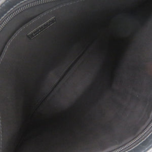 新品同様 バレンシアガ シワ加工 535334 レザー ブラック クラッチバッグ 黒 1304【中古】BALENCIAGA