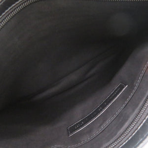 新品同様 バレンシアガ シワ加工 535334 レザー ブラック クラッチバッグ 黒 1304【中古】BALENCIAGA