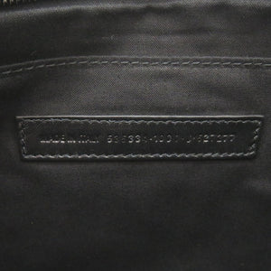 新品同様 バレンシアガ シワ加工 535334 レザー ブラック クラッチバッグ 黒 1304【中古】BALENCIAGA