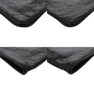 新品同様 バレンシアガ シワ加工 535334 レザー ブラック クラッチバッグ 黒 1304【中古】BALENCIAGA