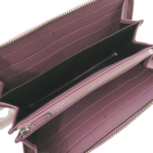 グッチ ラウンドファスナー 374850 マットクロコ パープル 長財布 紫 1313【中古】GUCCI