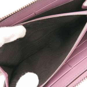 グッチ ラウンドファスナー 374850 マットクロコ パープル 長財布 紫 1313【中古】GUCCI