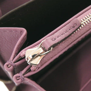 グッチ ラウンドファスナー 374850 マットクロコ パープル 長財布 紫 1313【中古】GUCCI