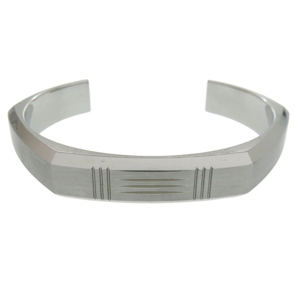 美品 エルメス ツールボックス TOUL BOX バングル Hモチーフ カフ ブレスレット ステンレススチール シルバー 1314【中古】HERMES