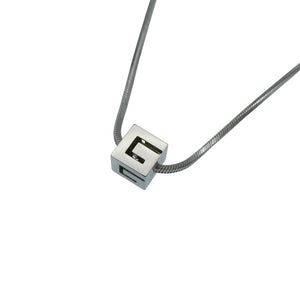 グッチ Gロゴ キューブ K18WG ネックレス ホワイトゴールド 750 ジュエリー 1320【中古】GUCCI