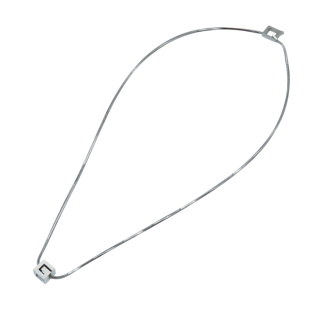 グッチ Gロゴ キューブ K18WG ネックレス ホワイトゴールド 750 ジュエリー 1320【中古】GUCCI