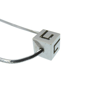 グッチ Gロゴ キューブ K18WG ネックレス ホワイトゴールド 750 ジュエリー 1320【中古】GUCCI