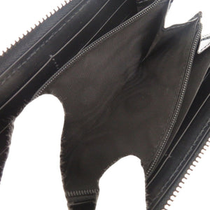 新品同様 グッチ GGエンボス 625558 ブラック ラウンドファスナー 長財布 黒 1335【中古】GUCCI