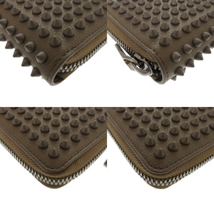 新品同様 クリスチャンルブタン パネトーネ 1165044 レザー BALMORE カーキ ラウンドファスナー 長財布 1337【中古】Christian Louboutin