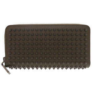 新品同様 クリスチャンルブタン パネトーネ 1165044 レザー BALMORE カーキ ラウンドファスナー 長財布 1337【中古】Christian Louboutin