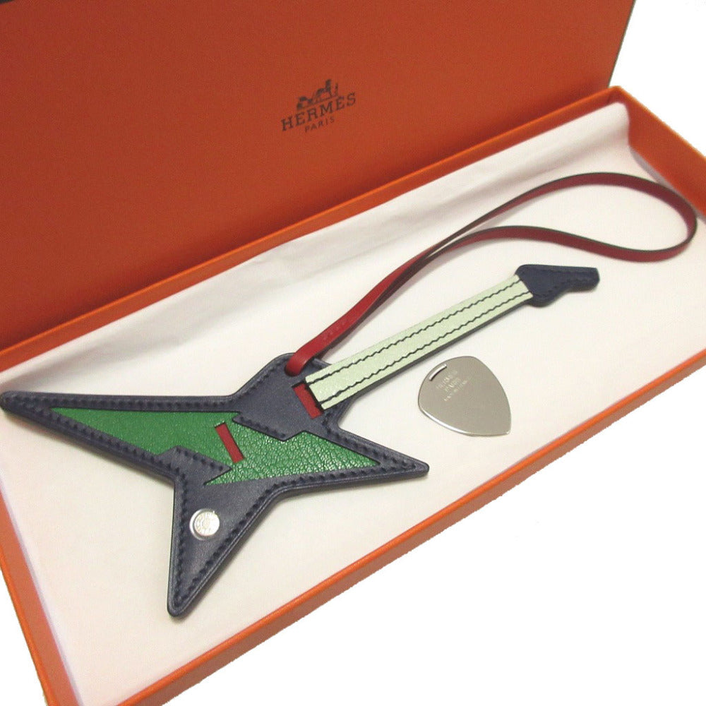 未使用 エルメス ロックチャーム B刻印(2023年製) タデラクト シャムキラ シェーブル スイフト ブルーサフィール バンブー ヴェールフィズ ルーズピマン バッグチャーム キーホルダー 1341【中古】HERMES