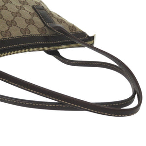美品 グッチ インターロッキングG トートバッグ ショルダーバッグ 182492 GGキャンバス レザー ベージュ 1346【中古】GUCCI