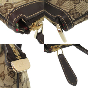 美品 グッチ インターロッキングG トートバッグ ショルダーバッグ 182492 GGキャンバス レザー ベージュ 1346【中古】GUCCI