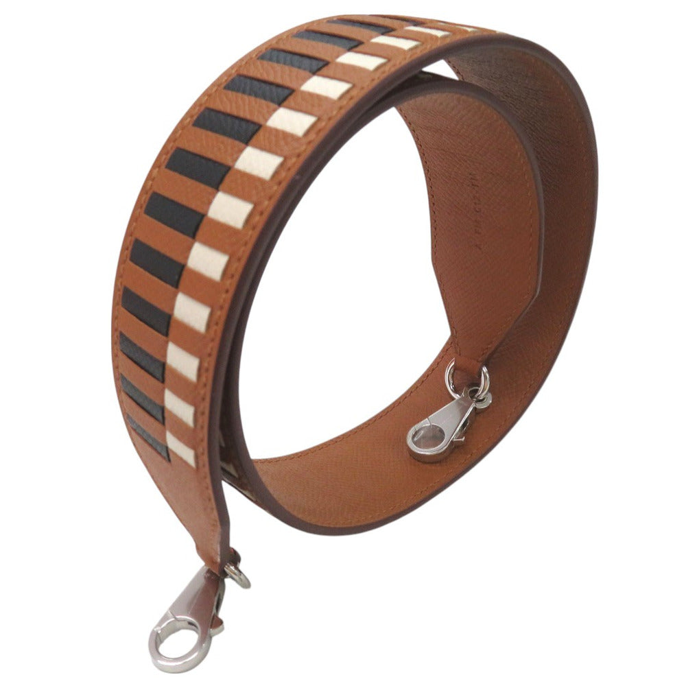 未使用品 エルメス バンドリエール トレサージュ キュイール ショルダーストラップ レザー マルチカラー A刻印 1348【中古】HERMES