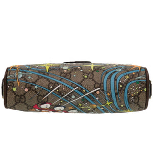 新品同様 グッチ×ディズニー ドナルド 648124 GGスプリーム PVC レザー ブラウン 茶 ショルダーバッグ 1307【中古】GUCCI