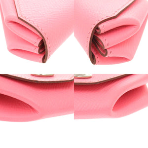 新品同様 エルメス ルヴァンキャトル ヴォーエプソン ローズコンフェッティ シルバー金具 X刻印 コインケース 財布 1381【中古】HERMES