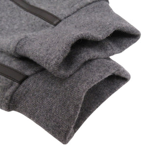 美品 エルメス ニット フーデッド ジップアップパーカー 32-5733 パーカー ウール カシミヤ グレー 1383【中古】HERMES