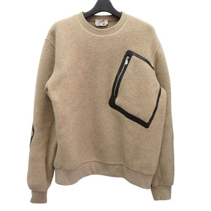 美品 エルメス クルーネック ニット プルオーバー スウェット パイピング Crewneck sweater ウール カシミヤ 1384【中古】HERMES