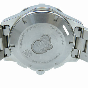 美品 タグホイヤー アクアレーサー クロノグラフ CAP2110 自動巻き 腕時計 SS ブラック 黒文字盤 1386【中古】TAG HEUER メンズ