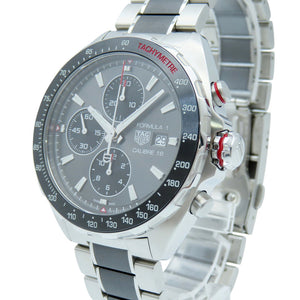 新品同様 タグホイヤー フォーミュラ1 カリブル16 CAZ2012-0 自動巻き 腕時計 SS グレー 1385【中古】TAG HEUER メンズ