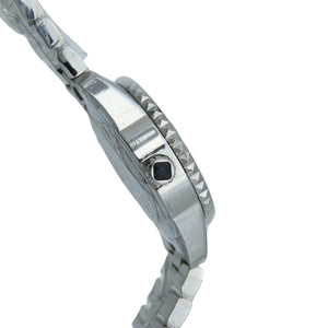 新品同様 ディオール クリスタル ダイヤベゼル CD112116 クオーツ 腕時計 SS/ダイヤモンド ブラック 黒文字盤 1390【中古】Dior レディース