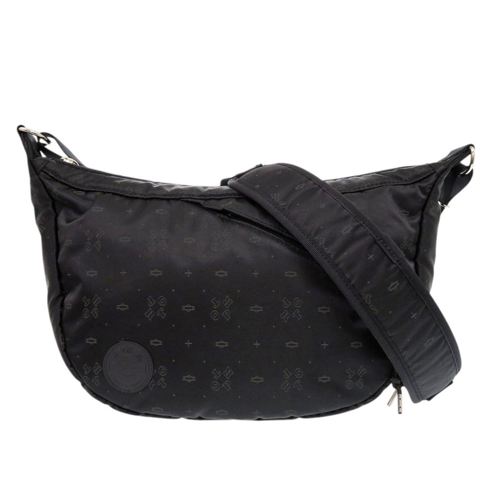 美品 ポーター POTR モノグラム 998 19525 ナイロン ブラック ショルダーバッグ 黒 1394【中古】PORTER