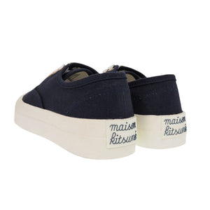 未使用 メゾンキツネ CU04706WW9000 P480 キャンバス ラバー ネイビー スニーカー 1436【中古】MAISON KITSUNE