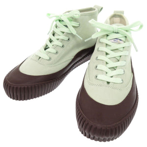 未使用 メゾンキツネ BOLD SOLE SNEAKERS サイズ38 キャンバス ラバー ミントグリーン ハイカットスニーカー スニーカー 1437【中古】MAISON KITSUNE