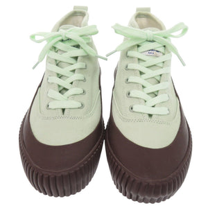 未使用 メゾンキツネ BOLD SOLE SNEAKERS サイズ38 キャンバス ラバー ミントグリーン ハイカットスニーカー スニーカー 1437【中古】MAISON KITSUNE
