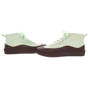 未使用 メゾンキツネ BOLD SOLE SNEAKERS サイズ38 キャンバス ラバー ミントグリーン ハイカットスニーカー スニーカー 1437【中古】MAISON KITSUNE