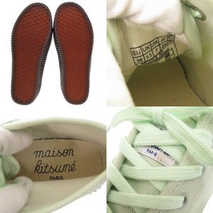未使用 メゾンキツネ BOLD SOLE SNEAKERS サイズ38 キャンバス ラバー ミントグリーン ハイカットスニーカー スニーカー 1437【中古】MAISON KITSUNE