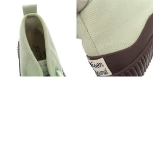 未使用 メゾンキツネ BOLD SOLE SNEAKERS サイズ38 キャンバス ラバー ミントグリーン ハイカットスニーカー スニーカー 1437【中古】MAISON KITSUNE