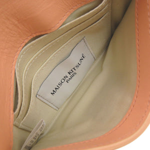 未使用 メゾンキツネ ストラップ付 IU05528LC0025 レザー ピンク 財布 コインケース 1438【中古】MAISON KITSUNE