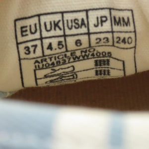 新品同様 メゾンキツネ キャンバス ラバー ブルー ストライプ スニーカー サイズ 23cm 1439【中古】MAISON KITSUNE