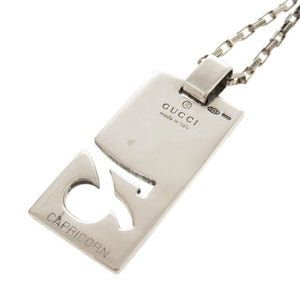 美品 グッチ 星座 CAPRICORN やぎ座 シルバー925 ネックレス 1443【中古】GUCCI メンズ
