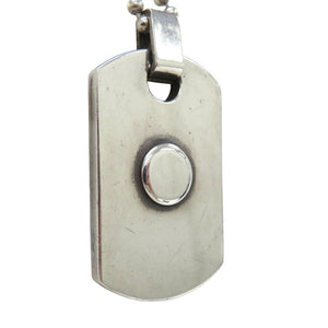 美品 グッチ ドッグタグ 紋章 クレスト エンブレム ネックレス シルバー925 1445【中古】GUCCI