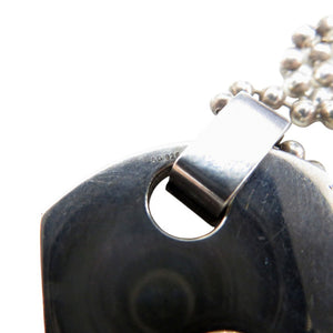 美品 グッチ ドッグタグ 紋章 クレスト エンブレム ネックレス シルバー925 1445【中古】GUCCI