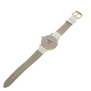 新品同様 ケイトスペード KSW1043 SS レザー ホワイト ゴールド クオーツ 腕時計 白文字盤 1452【中古】Kate Spade