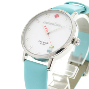 新品同様 ケイトスペード KSW1104 SS レザー ホワイト クオーツ 腕時計 白文字盤 1453【中古】Kate Spade