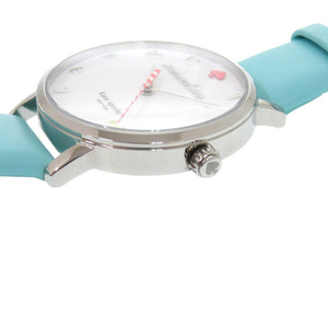 新品同様 ケイトスペード KSW1104 SS レザー ホワイト クオーツ 腕時計 白文字盤 1453【中古】Kate Spade