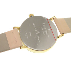 新品同様 ケイトスペード 1YRU0484 SS レザー アイボリー ゴールド クオーツ 腕時計 1454【中古】Kate Spade